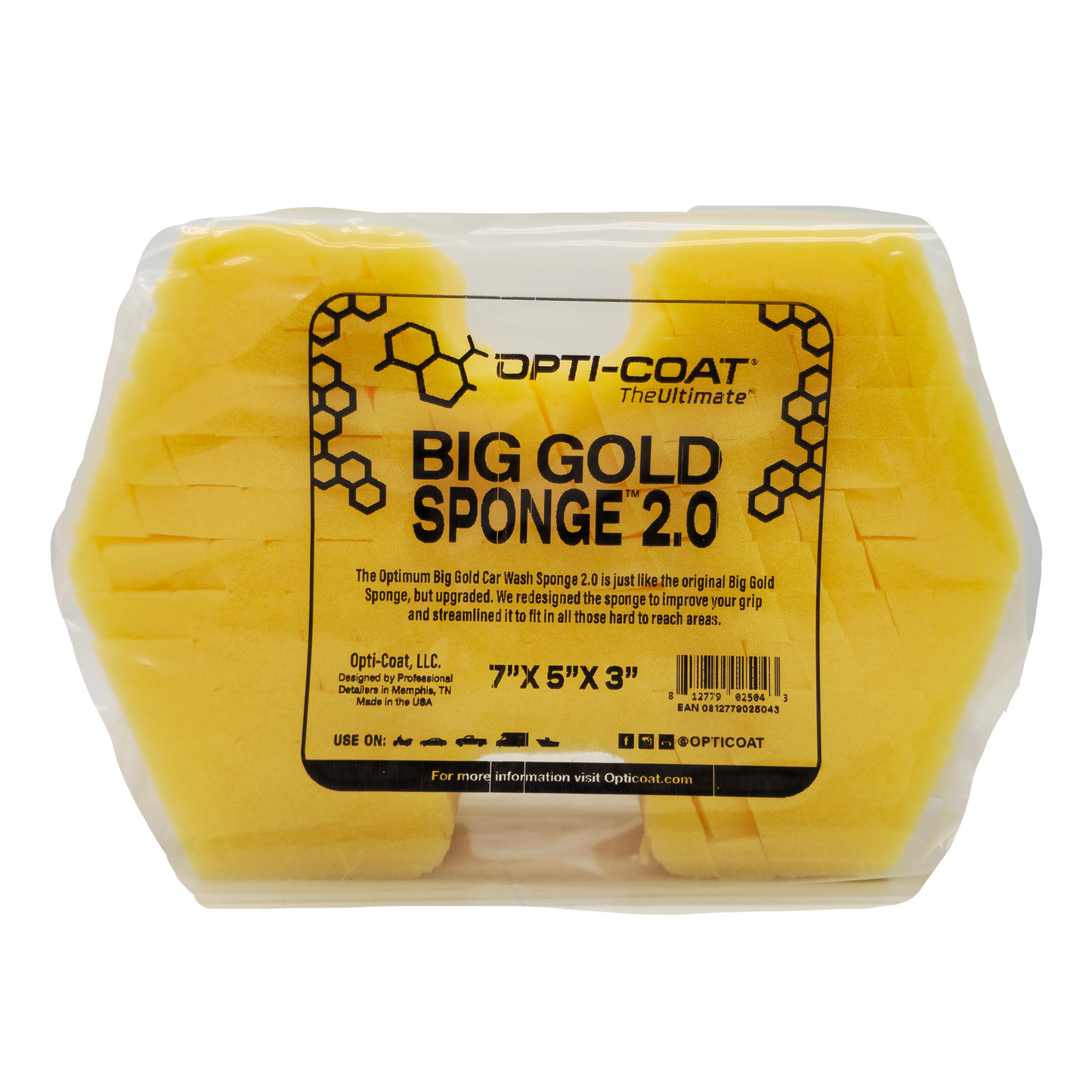 Opti-Coat Big Gold Sponge 2.0 (Case of 6)