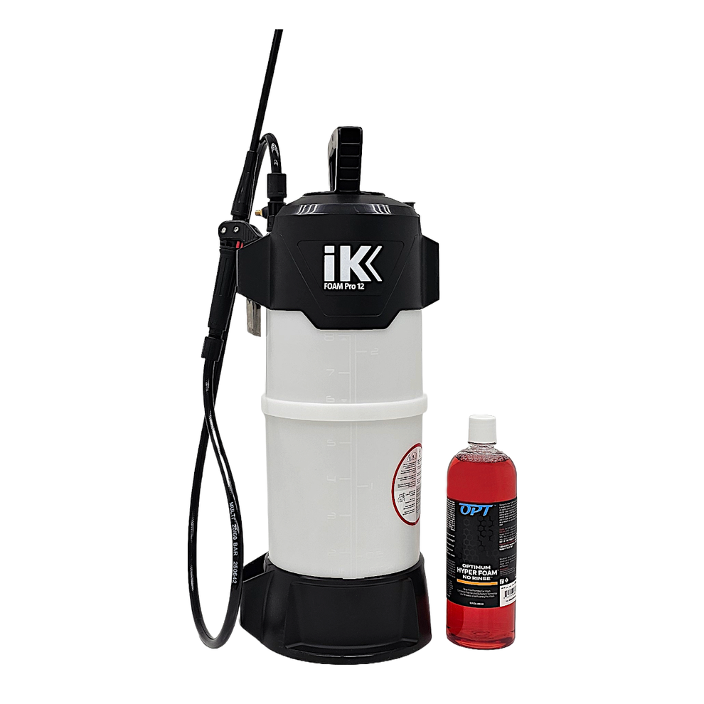 Optimum No Rinse Hyper Foam Rinseless Car Wash 32 oz. & IK Foam Pro 12