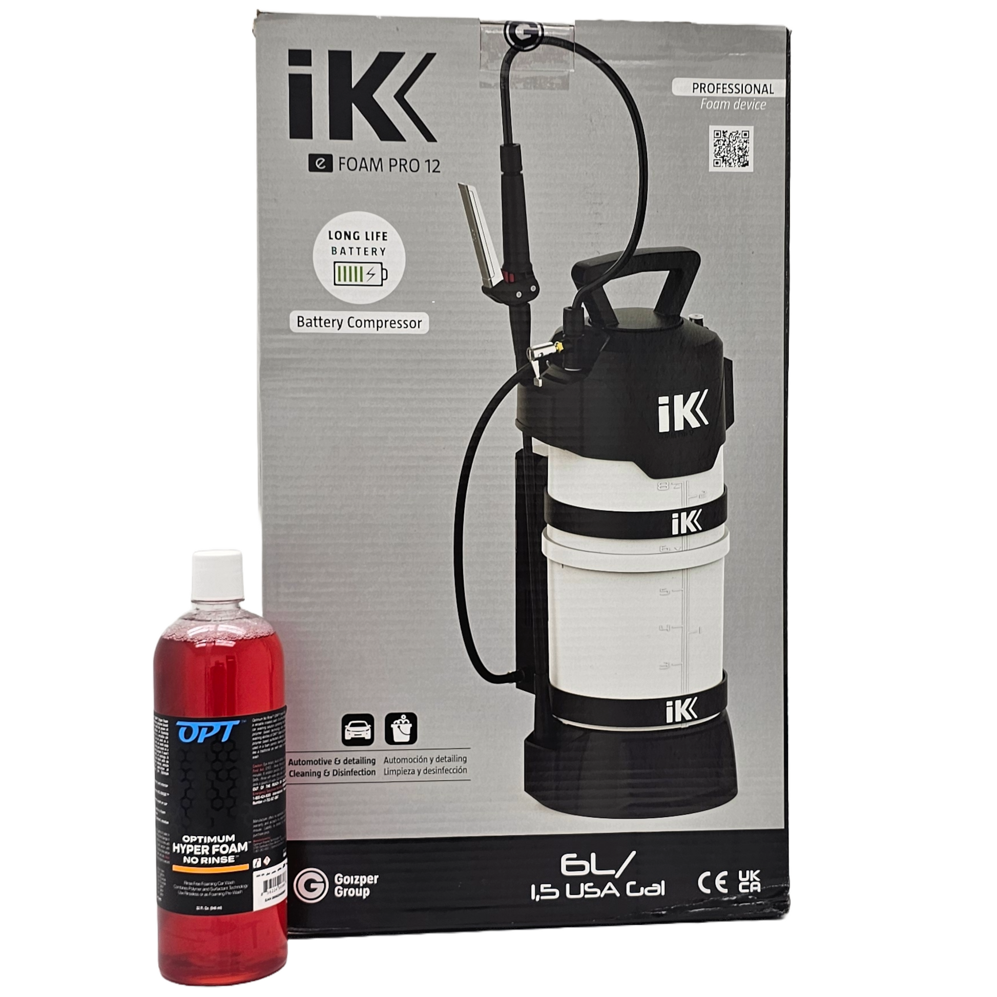 Optimum No Rinse Hyper Foam Rinseless Car Wash 32 oz. & IK e Foam Optimum No Rinse Hyper Foam Rinseless Car Wash 32 oz. & IK e Foam