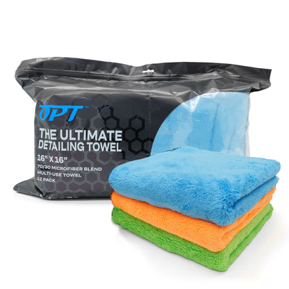 The Ultimate Detailing Towel 16" x 16" Assorted Colors 12 Pack