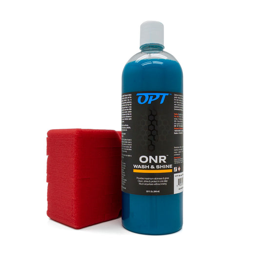 Optimum No Rinse Wash & Shine Rinseless Car Wash 32 oz. & Big Red Sponge