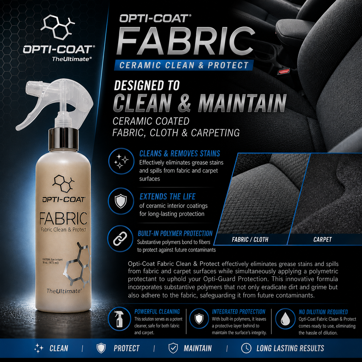 Opti-Coat Fabric Ceramic Clean & Protect