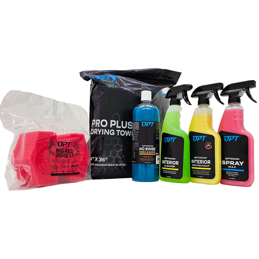 Optimum Interior Exterior Detail Kit with ONR, BRS, Towel, Wax, Protectant