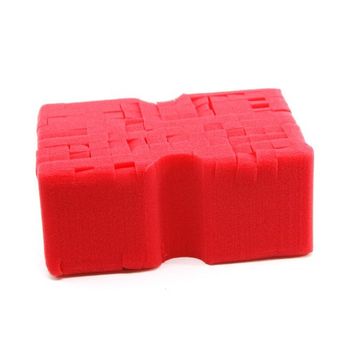  2 Pcs Big Red Sponge Large Cross Cut Durable Soft Grid